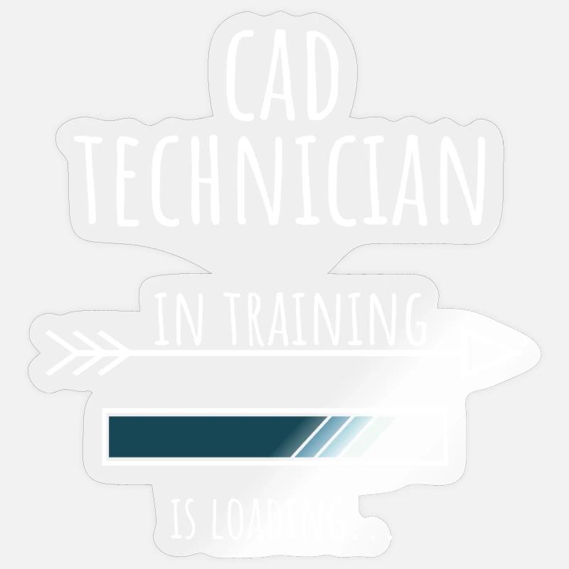 Gift Profession Training CAD Technician Sticker size S (10 x 10 cm)