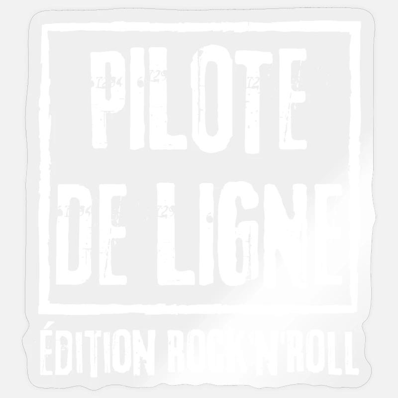 Airline Pilot Rock Edition - Sticker Größe S (10 x 10 cm) - Transparent glänzend