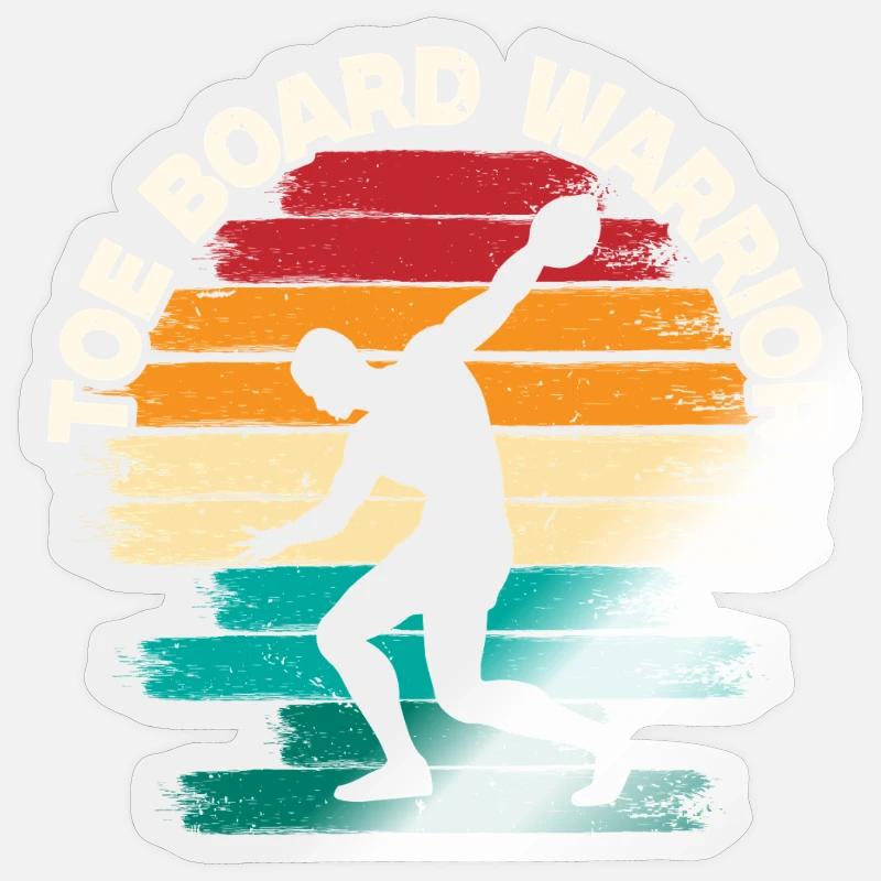 Kugelstoßen Kugelstoß Toe Board Warrior - Sticker Größe S (10 x 10 cm) - Transparent glänzend
