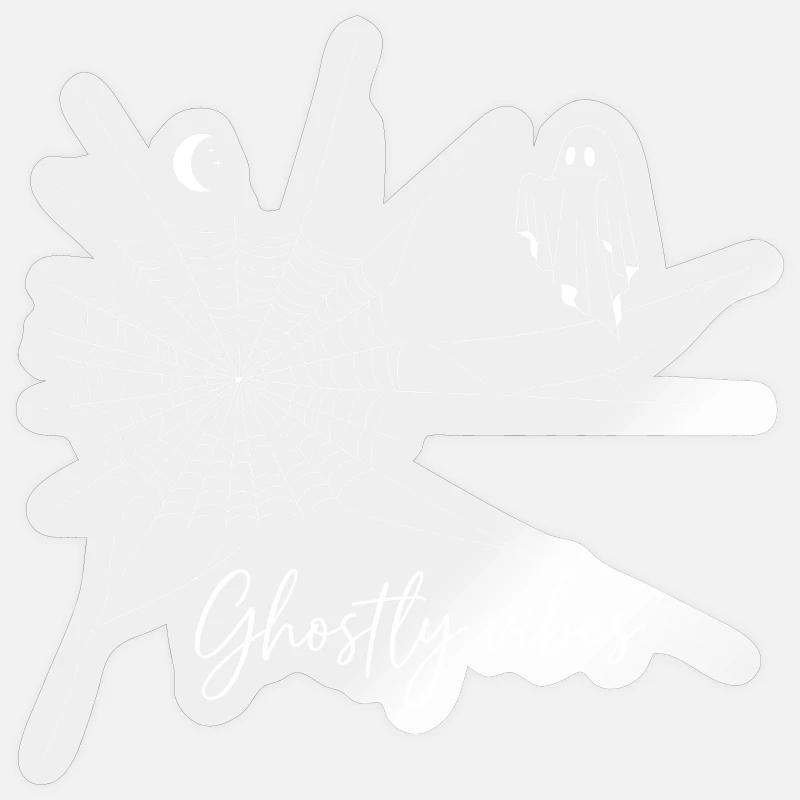 Spukhafte Nachthimmel Gestaltung - Sticker Größe S (10 x 10 cm) - Transparent glänzend