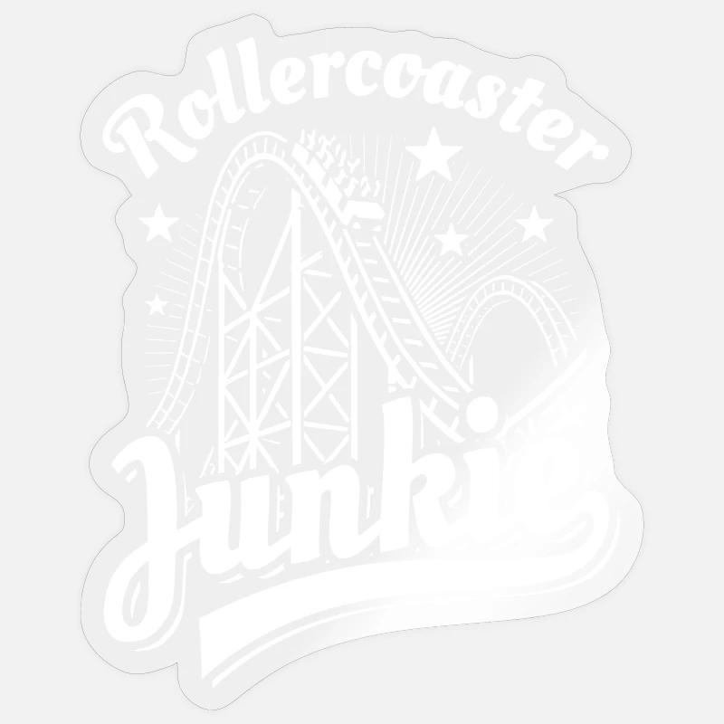 Rollercoaster Junkie - Roller Coaster - Boucle Sticker taille S (10 x 10 cm)