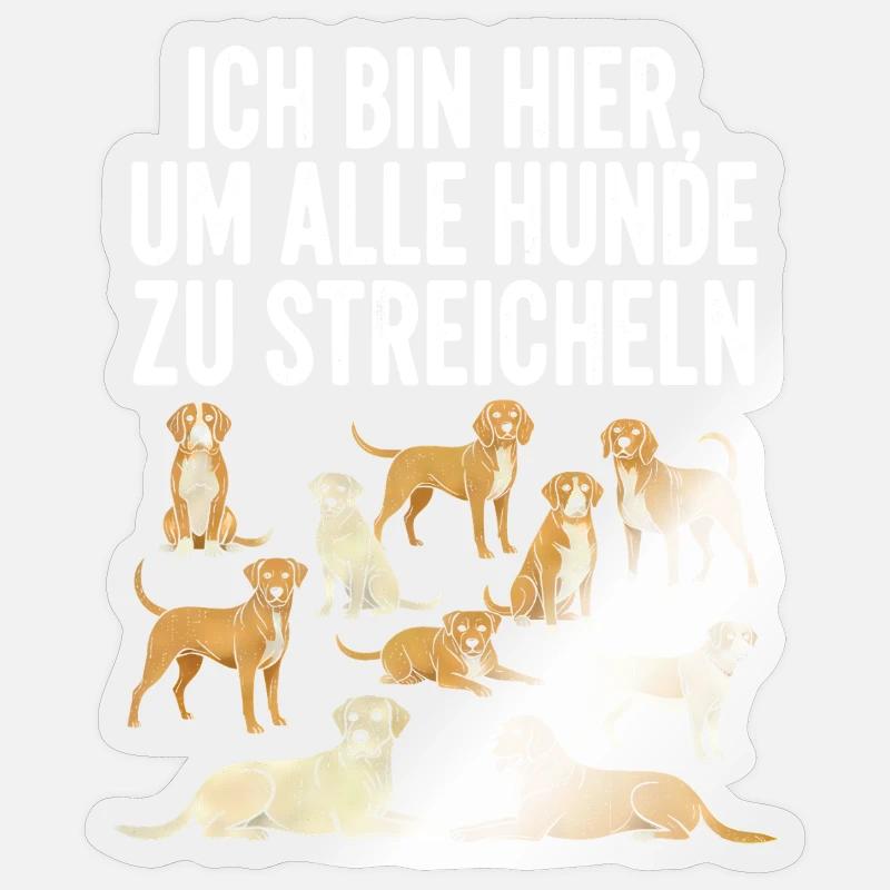 Humorvolles Hundemotiv mit Text - Sticker Größe S (10 x 10 cm) - Transparent glänzend