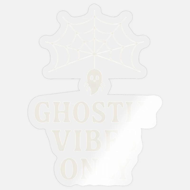 Geistlicher Spinnenweb-Print mit Geist Sticker Größe S (10 x 10 cm)