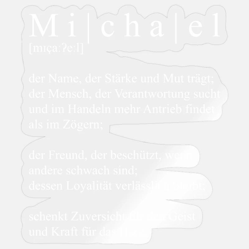 Name abstrakt Typografisch Weiß Sticker Größe S (10 x 10 cm)