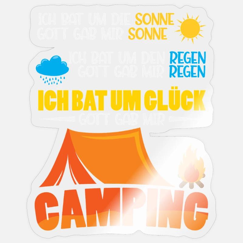 Camper Camping Wohnwagen Spruch - Sticker Größe S (10 x 10 cm) - Transparent glänzend
