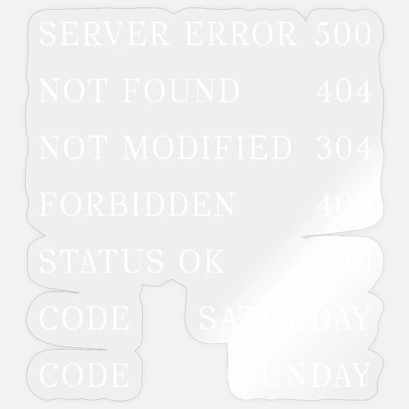 Codes IT en semaine - Sticker taille S (10 x 10 cm) - brillant transparent