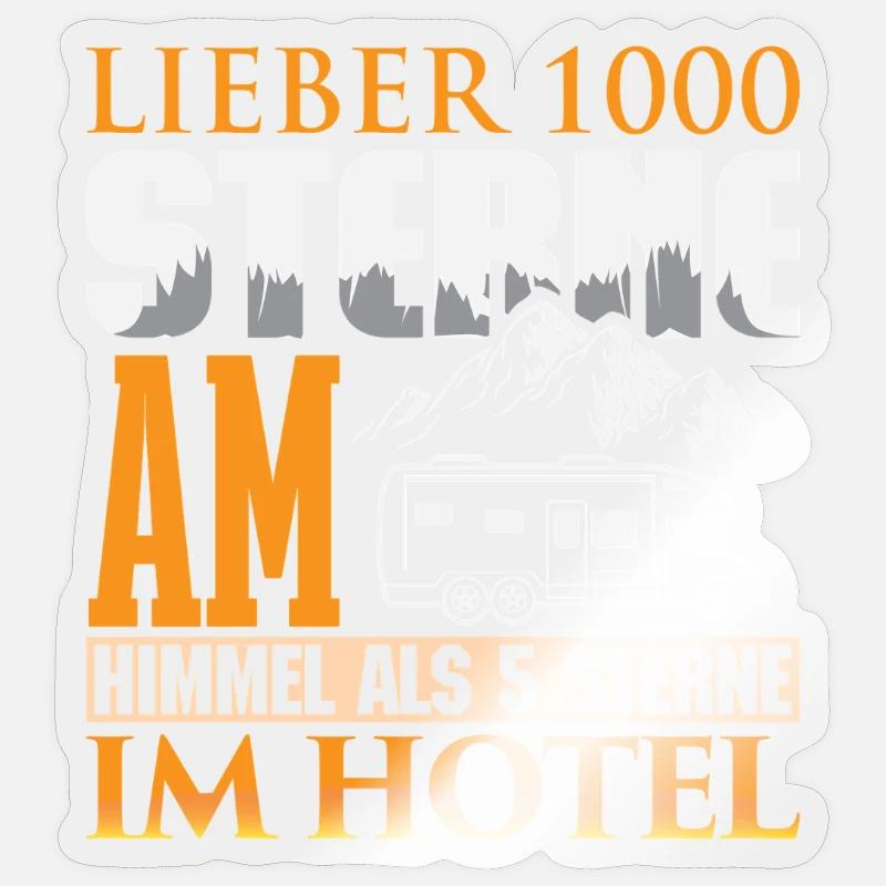 Camper Camping Wohnwagen Spruch - Sticker Größe S (10 x 10 cm) - Transparent glänzend