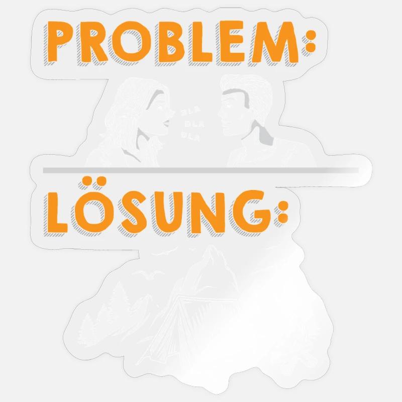 Camper Camping Caravan Saying - Sticker size S (10 x 10 cm) - transparent glossy