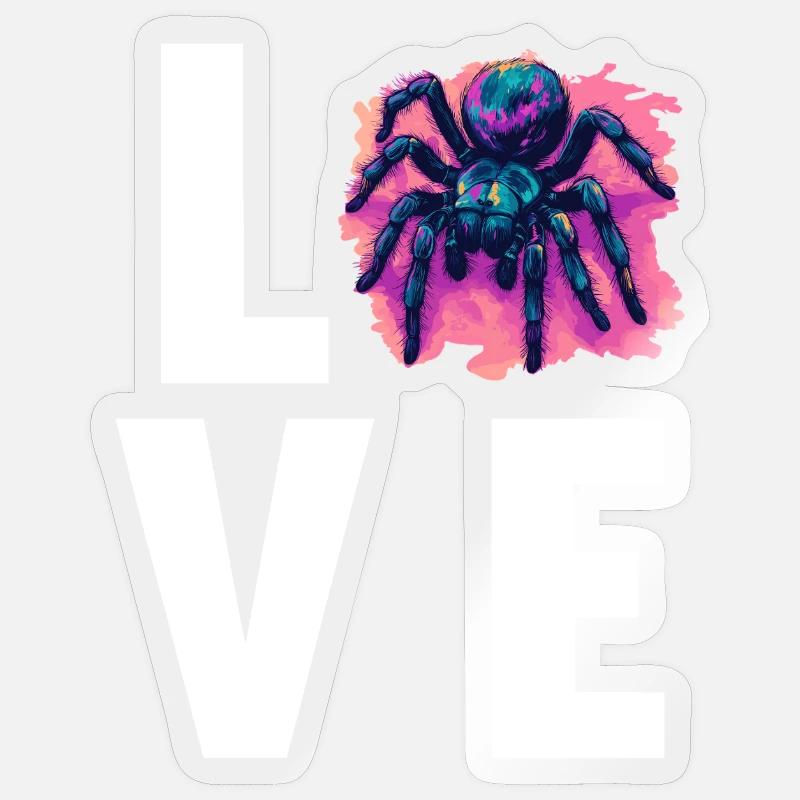 Tarentules Tarentule - Sticker taille S (10 x 10 cm) - brillant transparent