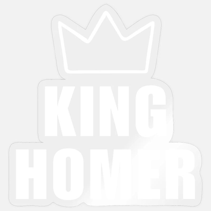 Homer Name with Letter H - King Crown Shirt Sticker size S (10 x 10 cm)