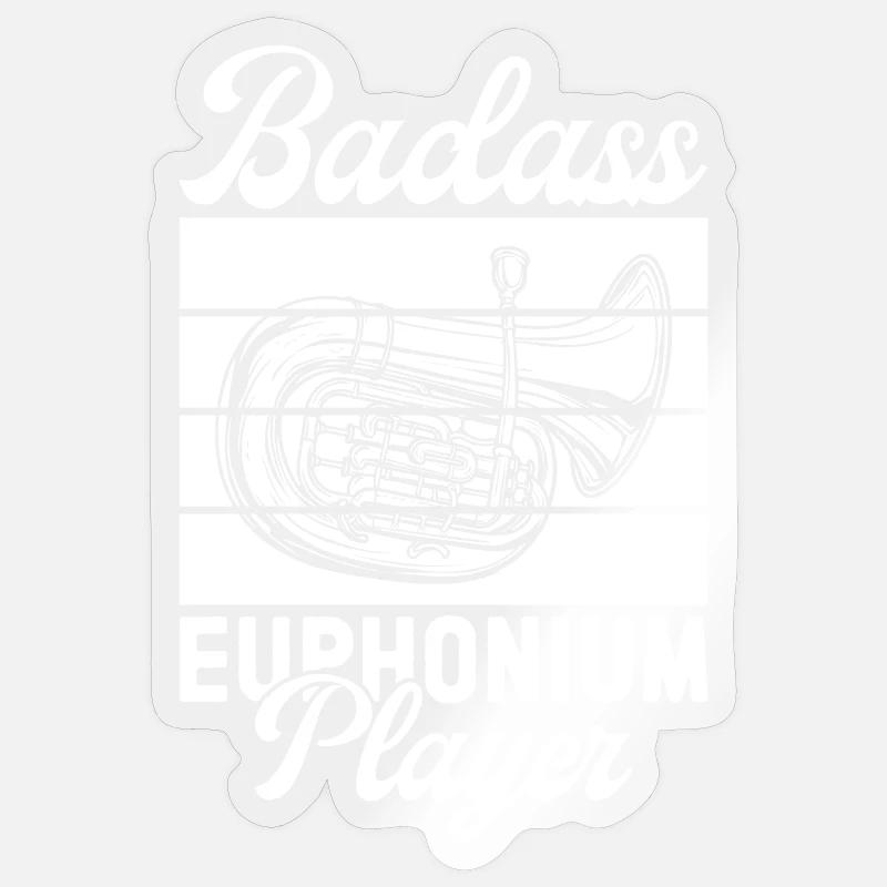 Baritone Player Badass Player Euphonium Sticker size S (10 x 10 cm)