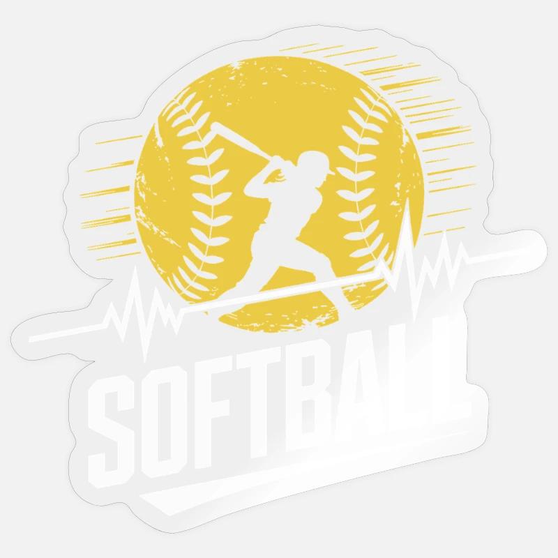 Softball - Sticker size S (10 x 10 cm) - transparent glossy