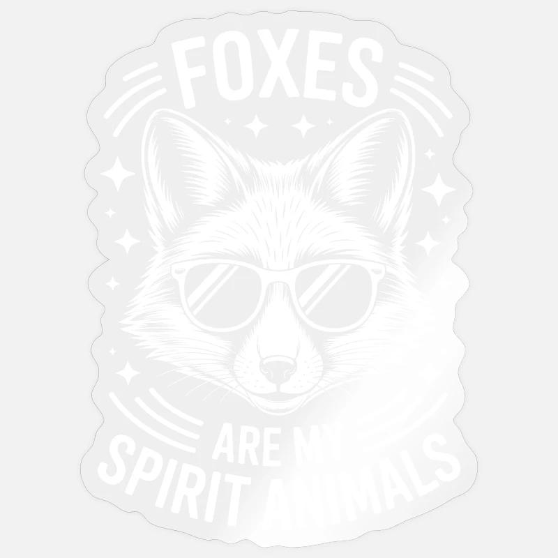 Wolf mit Sonnenbrille und Spruch - Sticker Größe S (10 x 10 cm) - Transparent glänzend