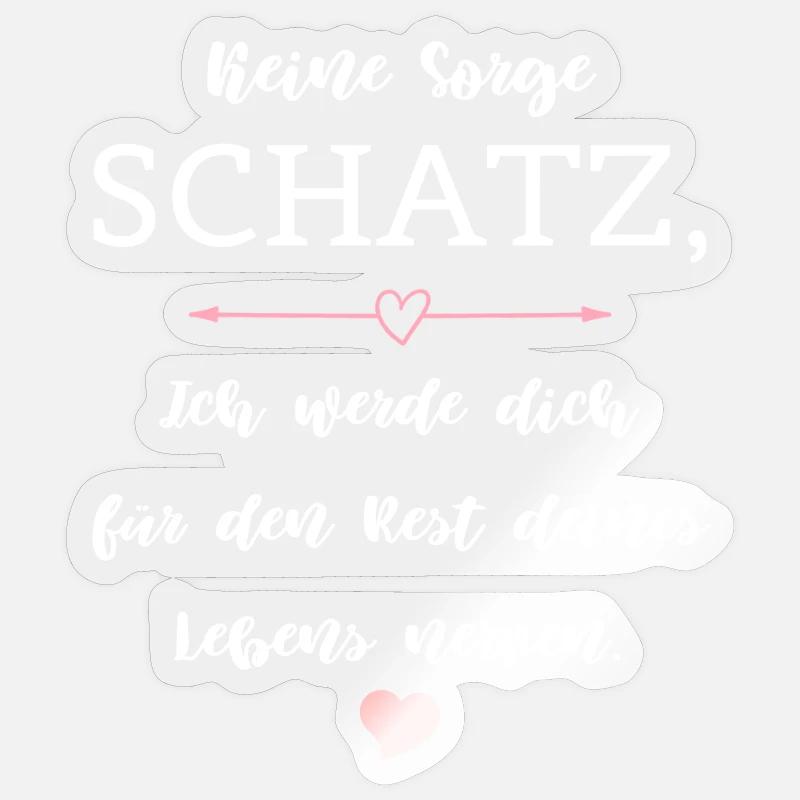 Humor Spruch Beziehung Ehe Partnerschaft - Sticker Größe S (10 x 10 cm) - Transparent glänzend