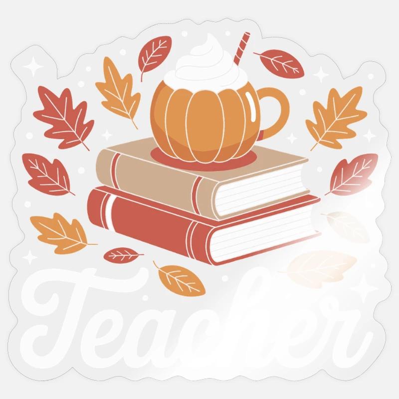 Inspiration pour les enseignants d’automne - Sticker taille S (10 x 10 cm) - brillant transparent
