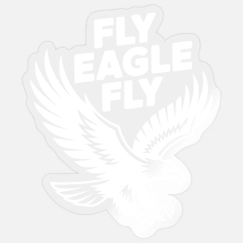 Fly Eagle Fly - Sticker size S (10 x 10 cm) - transparent glossy