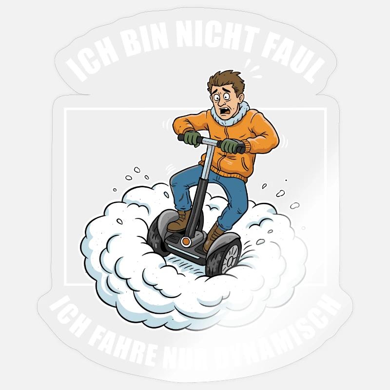 I only drive dynamically - Sticker size S (10 x 10 cm) - transparent glossy
