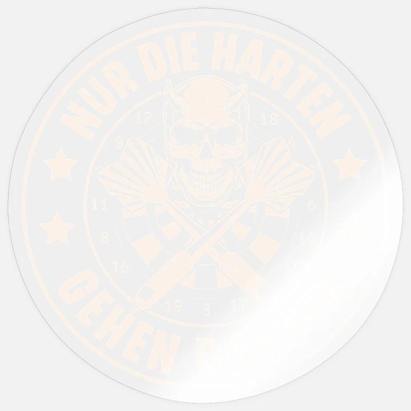 fléchettes - Sticker taille S (10 x 10 cm) - brillant transparent