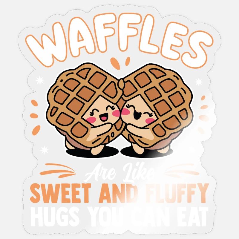 Gaufres sucrées Relation gaufre moelleuse Sticker taille S (10 x 10 cm)