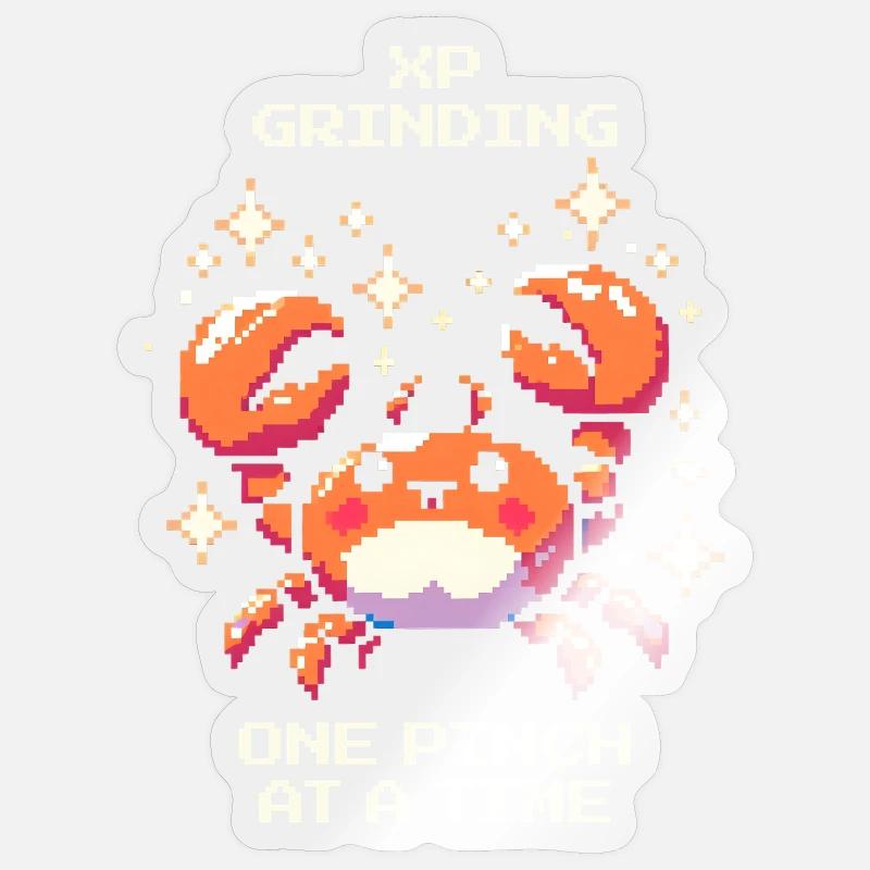 Grinding XP: Scissors by Scissors | Crab, Beach Sticker size S (10 x 10 cm)