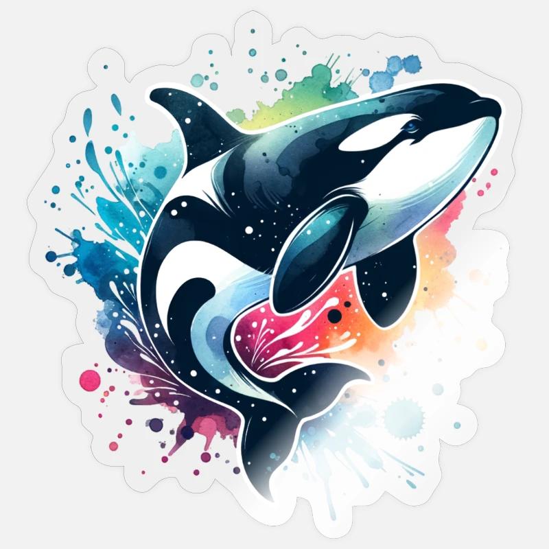 Orca Killer Whale - Sticker size S (10 x 10 cm) - transparent glossy