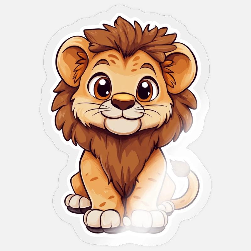 Lion - Sticker size S (10 x 10 cm) - transparent glossy