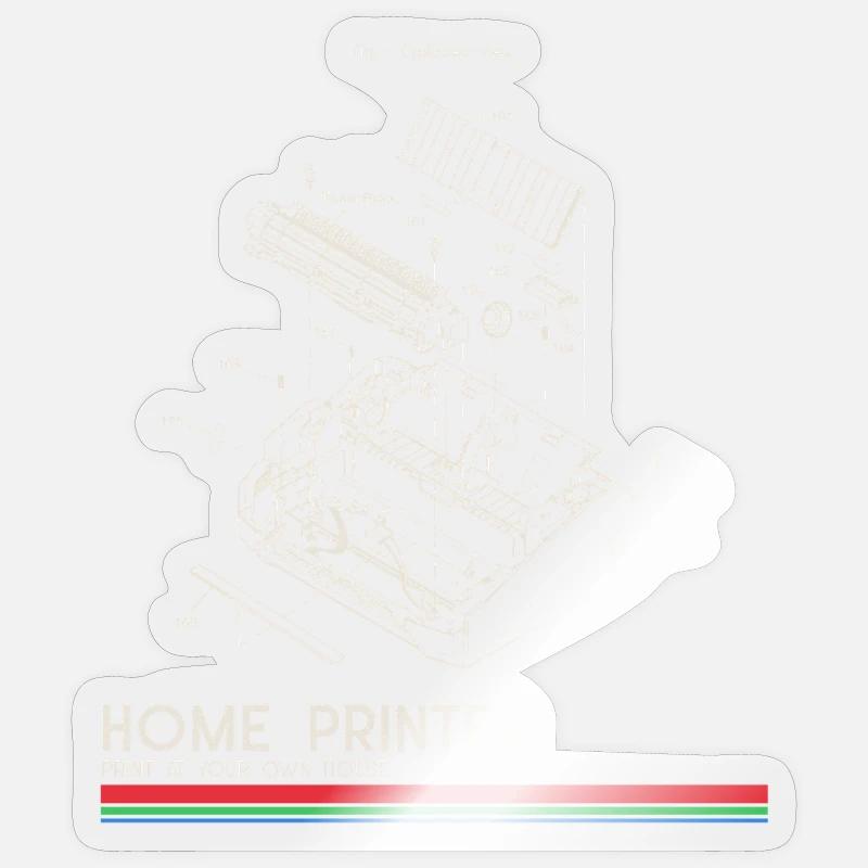 Home Printer Blueprint Sticker size S (10 x 10 cm)