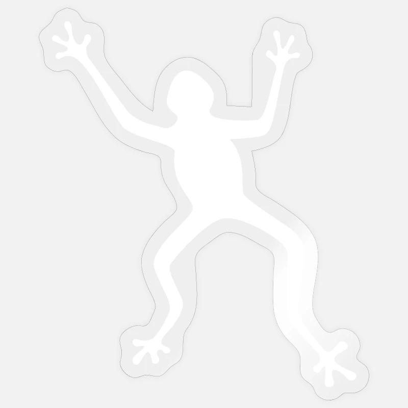 Frog Silhouette: Tropical, Rainforest - Sticker size S (10 x 10 cm) - transparent glossy