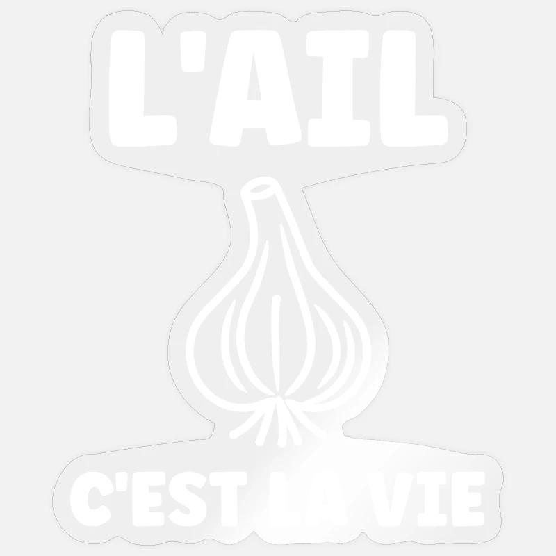 KNOBLAUCH IST LEBEN - Sticker Größe S (10 x 10 cm) - Transparent glänzend