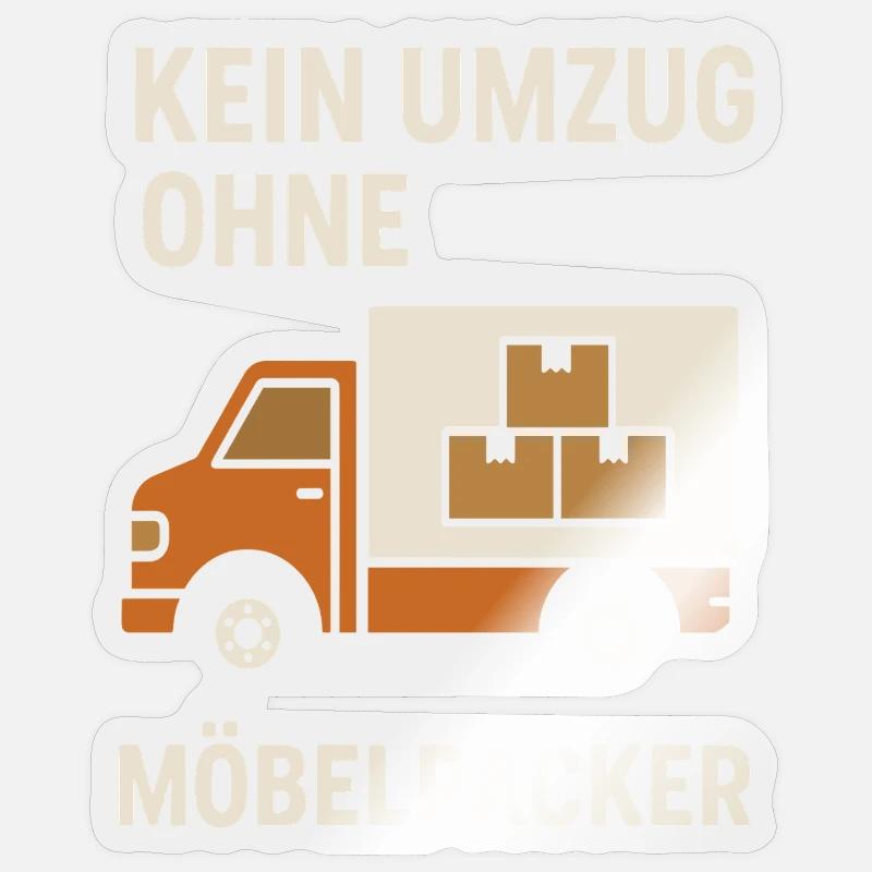 No move without movers Sticker size S (10 x 10 cm)