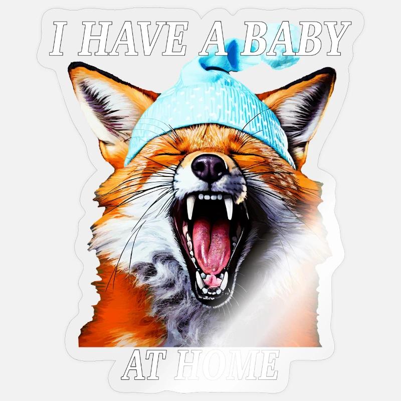 FUCHS J’AI UN BÉBÉ À LA MAISON Sticker taille S (10 x 10 cm)