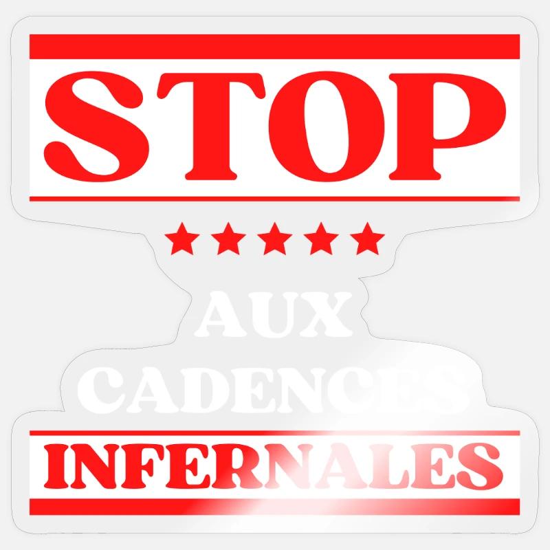STOP the infernal pace Sticker size S (10 x 10 cm)
