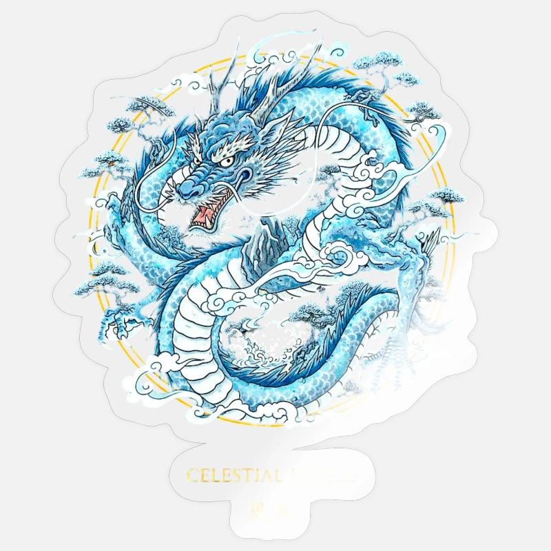Celestial Breeze Himmlischer Winddrache Sticker Größe S (10 x 10 cm)