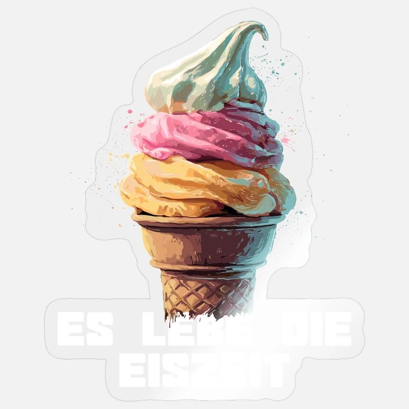 Es lebe die Eiszeit - Waffel Sticker Größe S (10 x 10 cm)