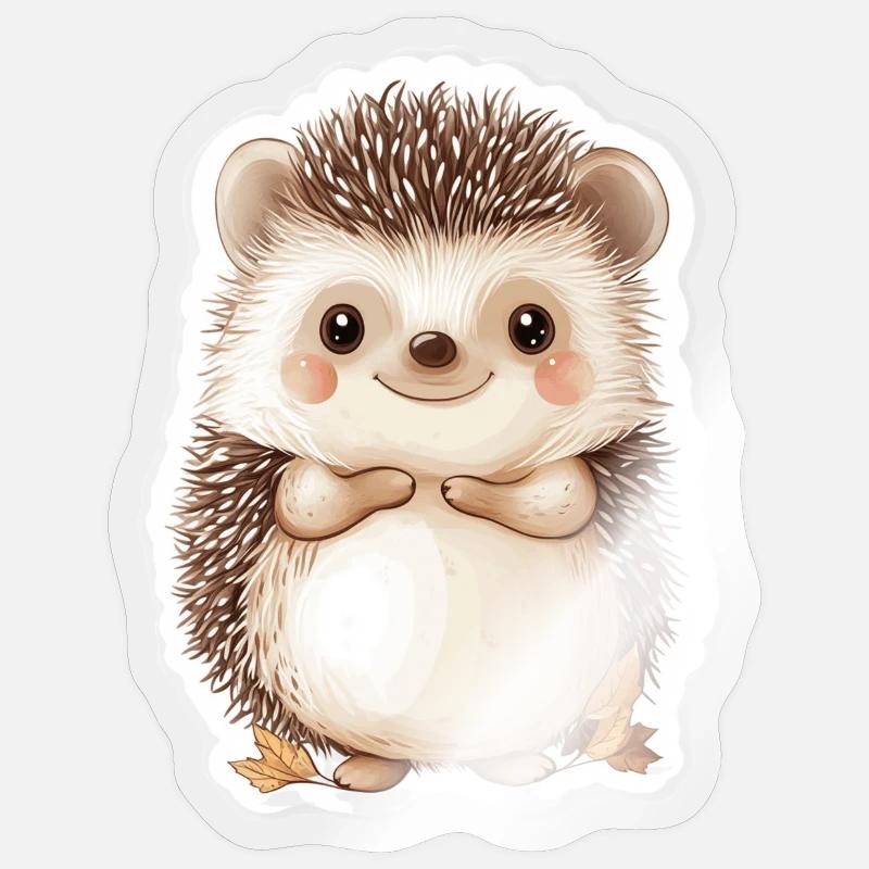 Igel - Sticker Größe S (10 x 10 cm) - Transparent glänzend