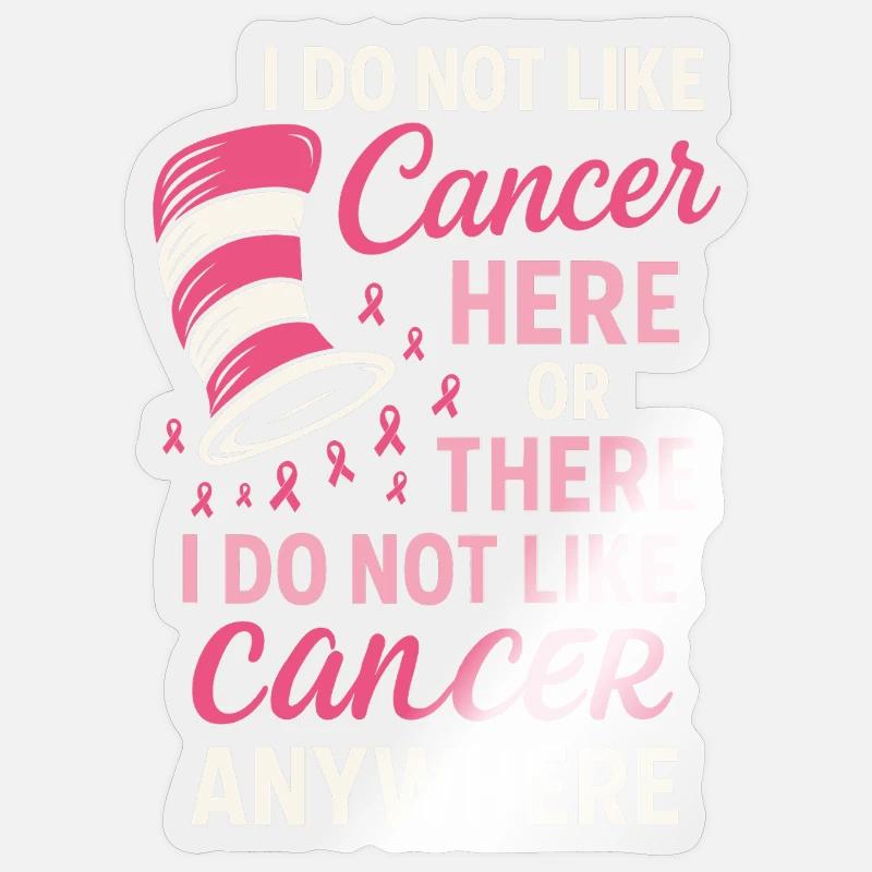 Ich Mag Krebs Nicht Hier Oder Dort Sticker Größe S (10 x 10 cm)