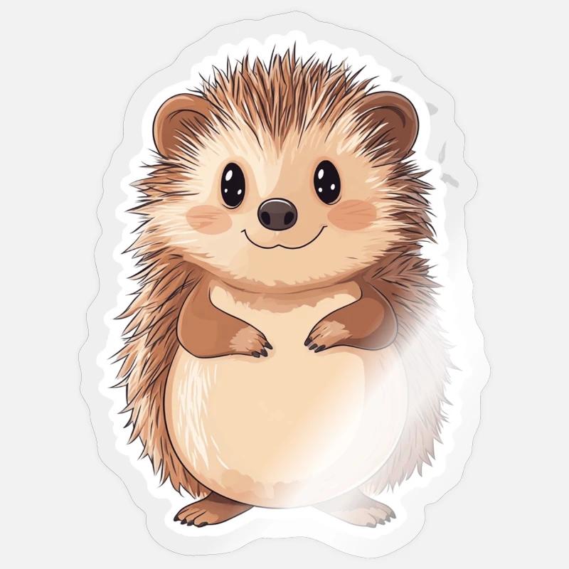 Hedgehog - Sticker size S (10 x 10 cm) - transparent glossy