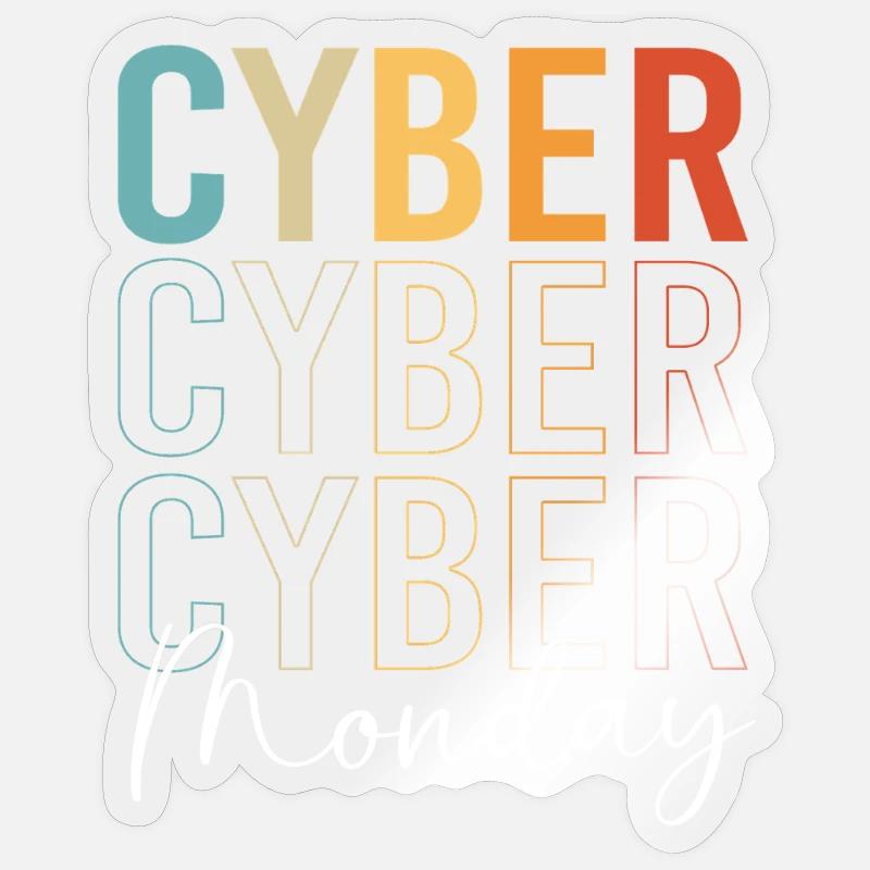 Virée shopping du Cyber Monday - Sticker taille S (10 x 10 cm) - brillant transparent