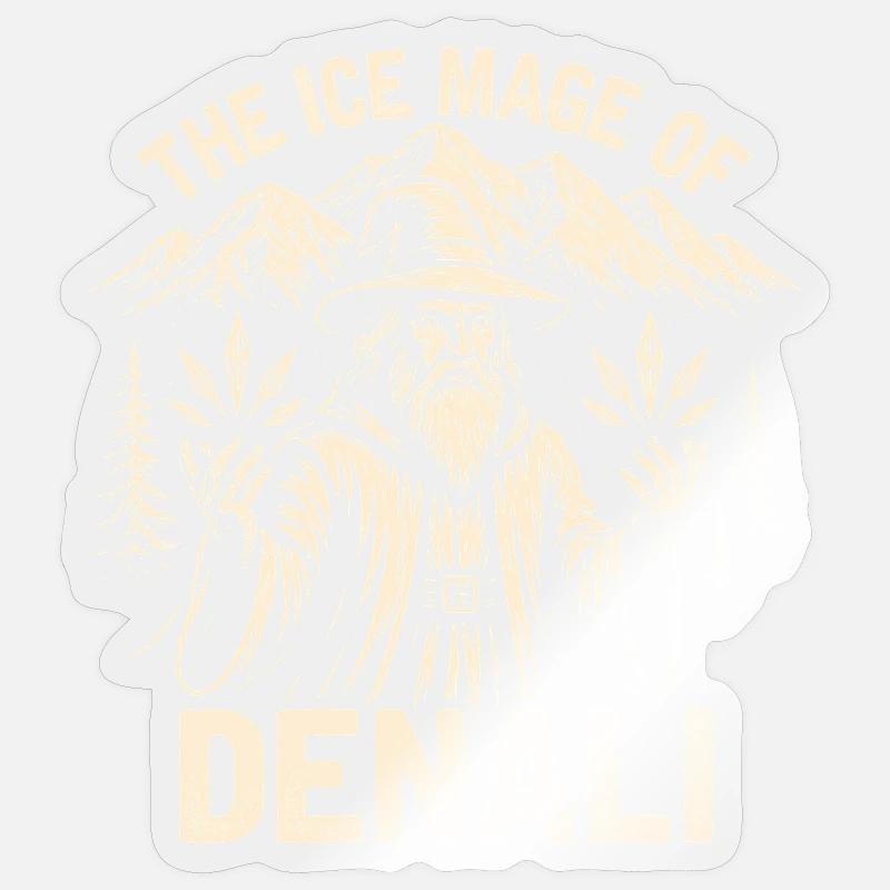 Mage de glace de Denali - Sticker taille S (10 x 10 cm) - brillant transparent