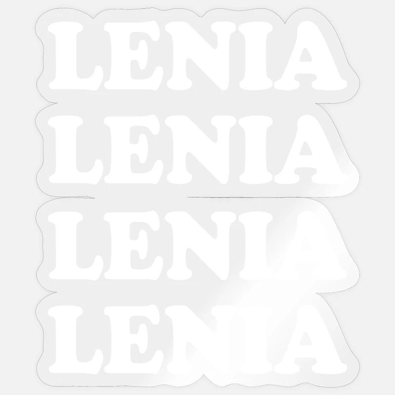 Lenia als Name - Sticker Größe S (10 x 10 cm) - Transparent glänzend