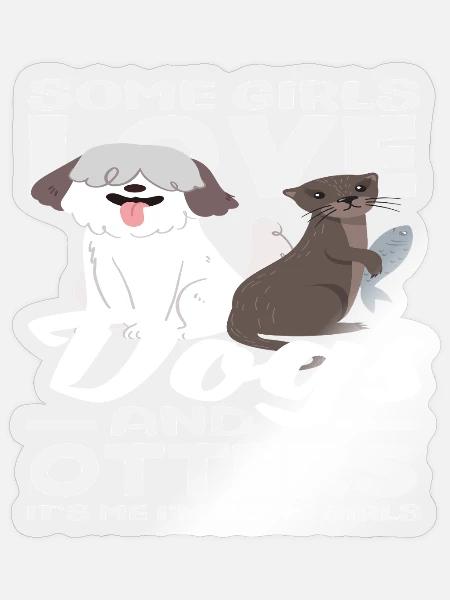 Lustige Seeotter-hunde - Sticker Größe S (10 x 10 cm) - Transparent glänzend