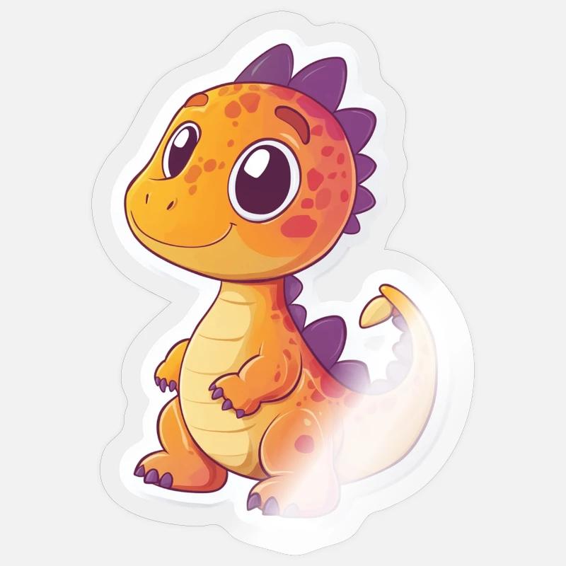Dinosaurier - Sticker Größe S (10 x 10 cm) - Transparent glänzend