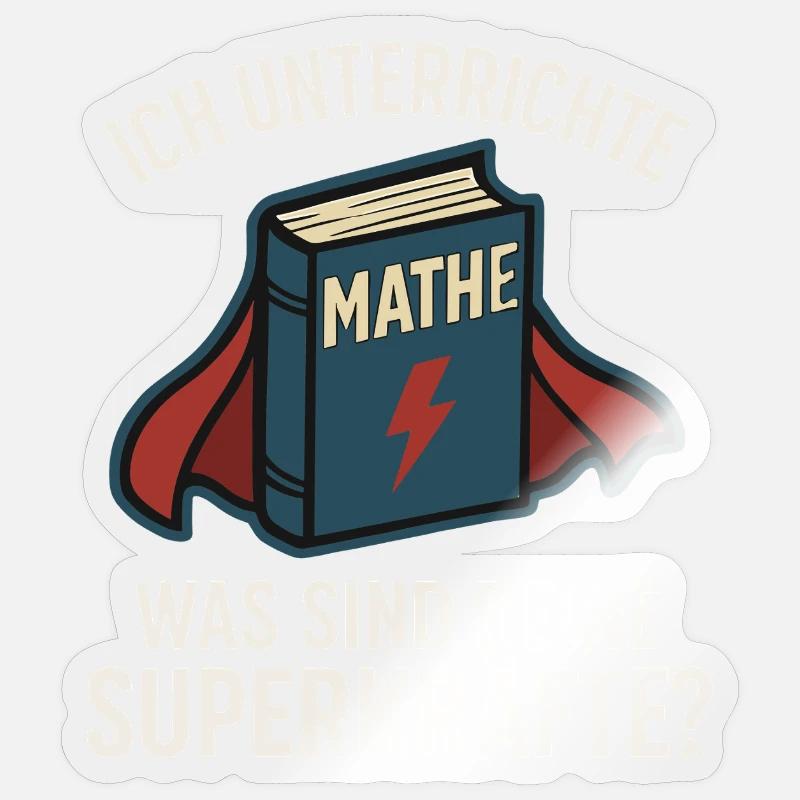 Math Superpowers in the Classroom Teacher School Sticker size S (10 x 10 cm)
