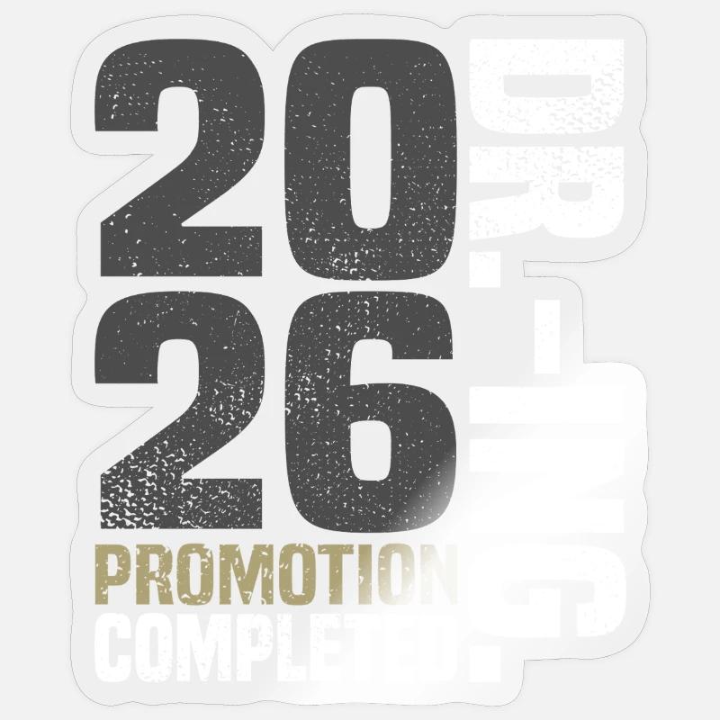 Dr. Ing. Promotion Completed - Sticker Größe S (10 x 10 cm) - Transparent glänzend