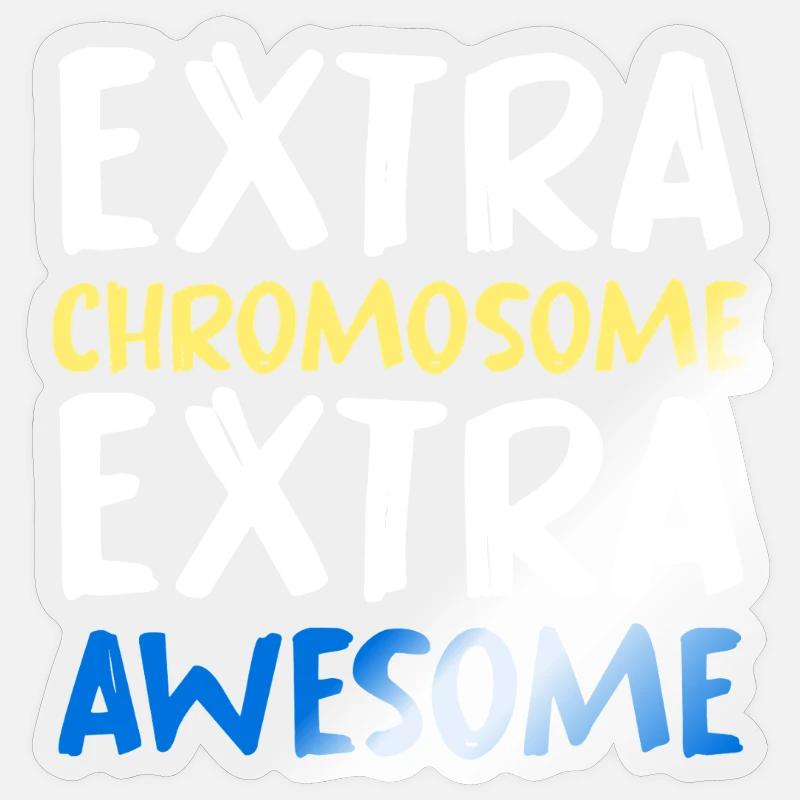 Extra Chromosome Extra Awesome - Sticker size S (10 x 10 cm) - transparent glossy