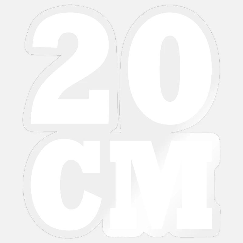 20 cm - Sticker size S (10 x 10 cm) - transparent glossy