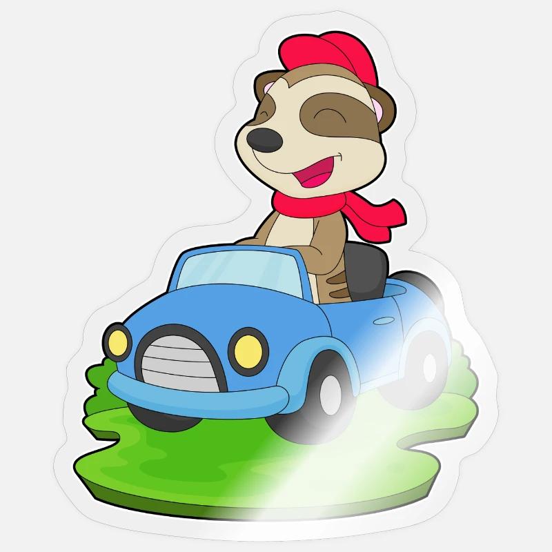 Erdmännchen Auto Sticker Größe S (10 x 10 cm)