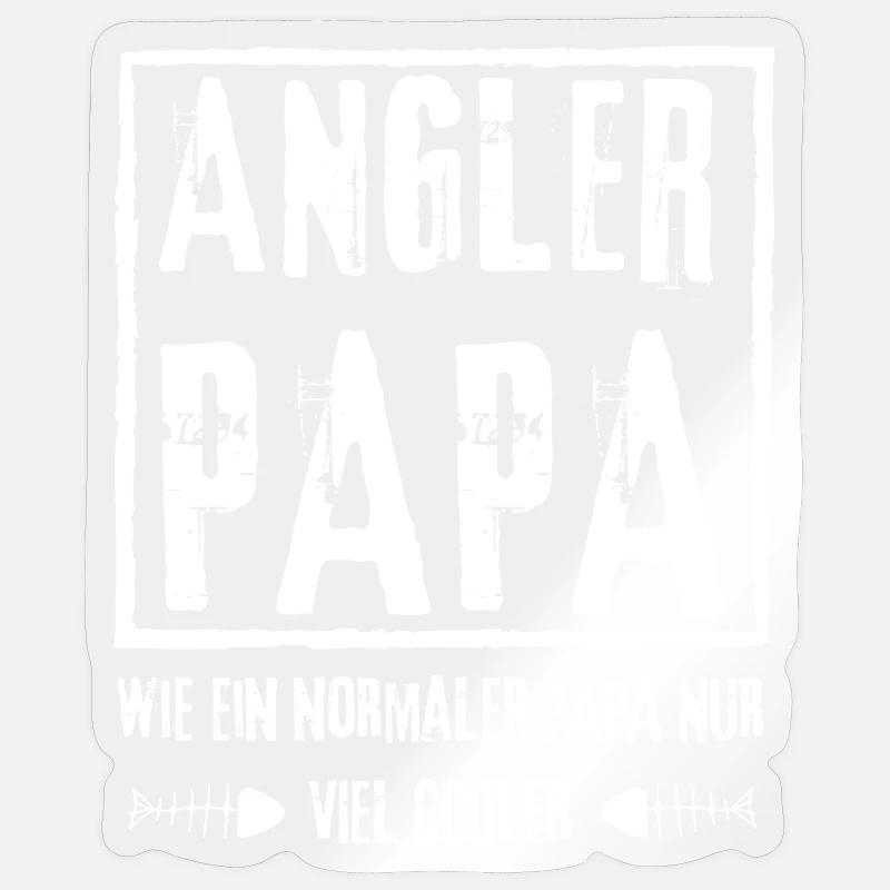 LYSTFISKERFAR SOM EN NORMAL FAR, BARE MEGET SEJERE - Sticker størrelse S (10 x 10 cm) - gennemsigtig blank