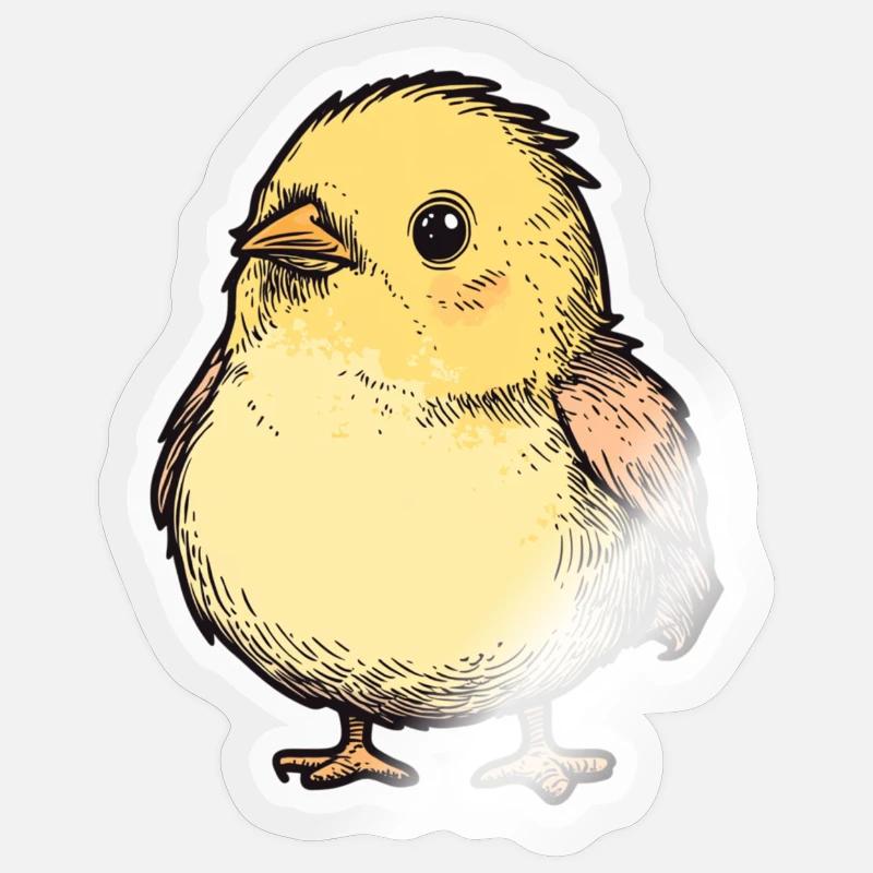 Chick - Sticker size S (10 x 10 cm) - transparent glossy