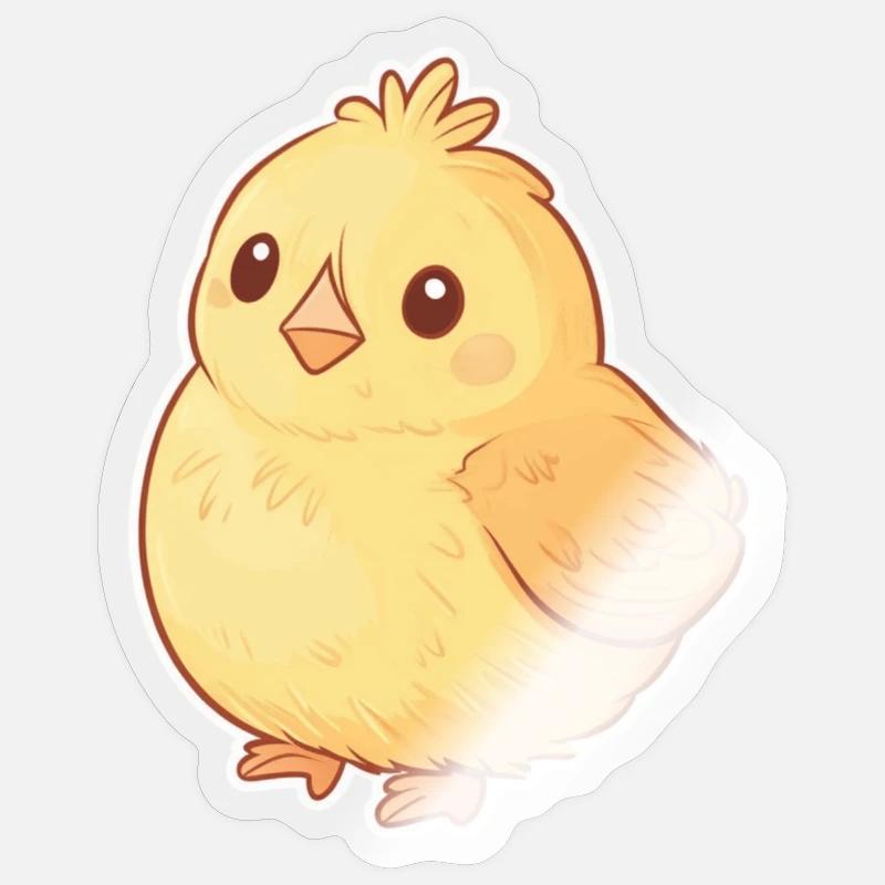 Chick - Sticker size S (10 x 10 cm) - transparent glossy